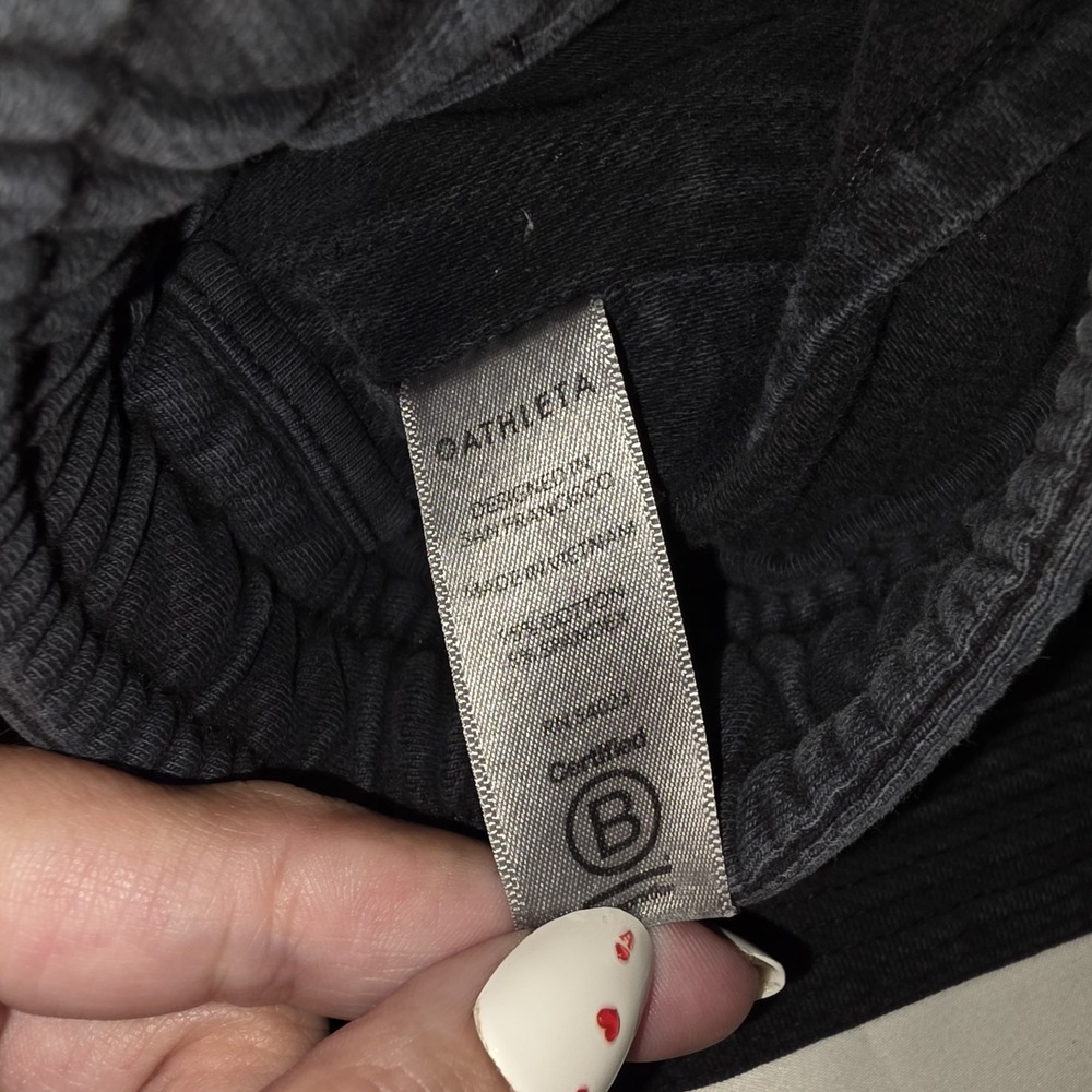 ATHLETA Farallon Jogger Pants Drawstring Waist Atheisure Cotton Black Sz 6 - Picture 5 of 11
